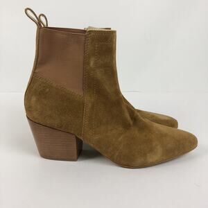 Matisse Womens Harper Boots 10 Brown Suede Booties Pull On Ankle Chelsea NWOB